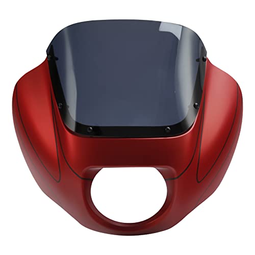 Image of Green-L Front Headlight Quarter Fairing Windshield Fit For Harley Softail Low Rider FXLR S FXLRS 2018-2025 Street Bob FXBB FXBBS 2018-2025 Softail Standard FXST 2020-2024 Wicked Red Denim