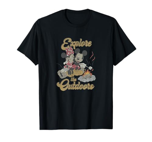 T-shirt Mickey & Minnie Campfire de Disney vêtement outdoor imprimé pour adulte