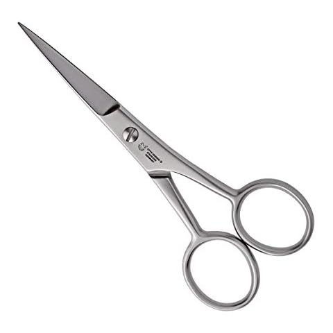 OTTO HERDER® BARTSCHERE - Bartschere Männer 11,5cm - Bartschneider Herren gerade Klinge schneidet formt präzise Schnäuzer und Bärte - Feine Mikroverzahnung verhindert das Abrutschen der Haare Cover