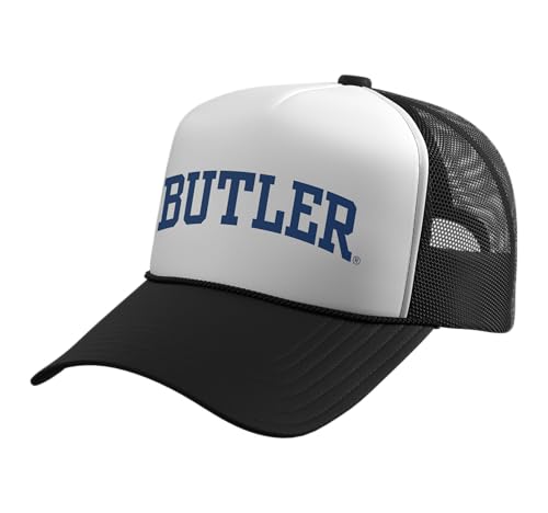 Butler Bulldogs | Official NCAA University | BUTOC01 Trucker Hat with Adjustable Mesh Back, Black/White