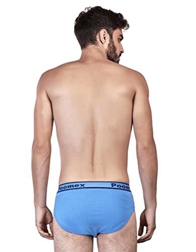Image of Poomex Men's Cotton Briefs - Pack of 5 (Assorted Colours)