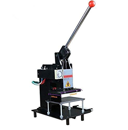 YiFun Trade Manual Hot Stamping Machine 150 x100 mm Leather Embossing Machine LOGO Branding Machine Hot Mark Machine Bronzing Machine 220V