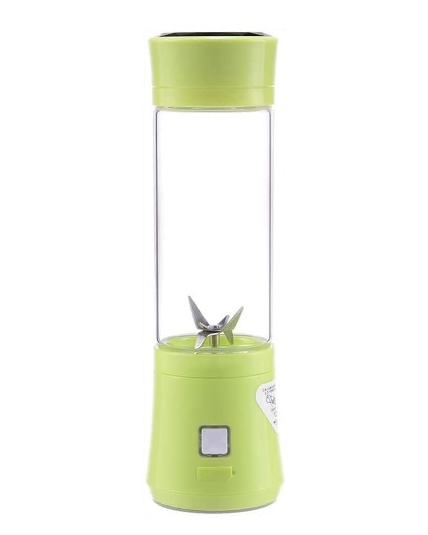 Przenośny blender - blender osobisty, mini blender z ładowaniem przez USB, 6 ostrzy, blender ręczny do uprawiania sportu, podróży, na siłownię, do kuchni (kolor: zielony) (zielony)