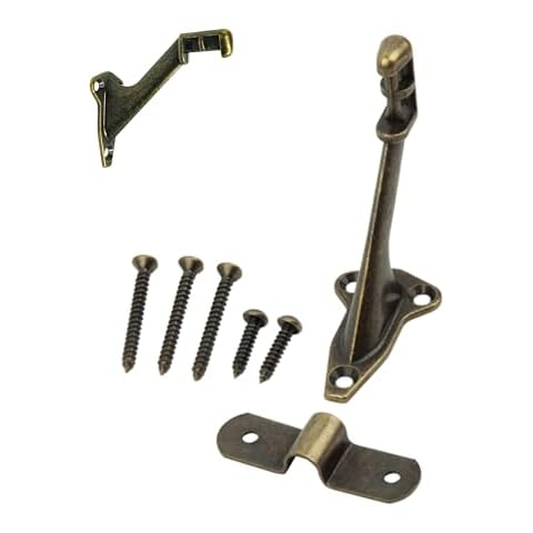HOWTOOL Antique Brass Handrail Bracket 3 Pack Cover