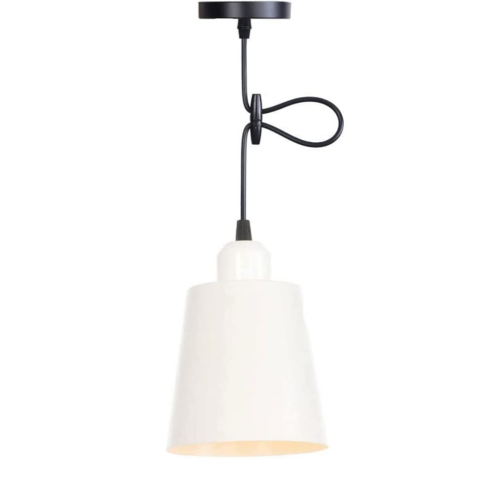 Lustre E27 suspension scandinave blanche pour cuisine et salon