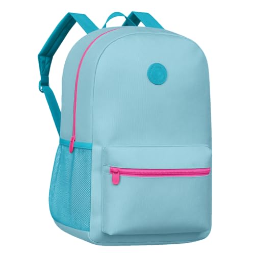 Mochila Feminina Escolar Bolsa Juvenil Infantil Menina Reforçada Escola Faculdade (Azul Celeste)