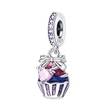 TBYHR Ice Cream Cup Charms 925 Sterling Silver Charms for Bracelets and Necklaces Valentine's Day Mother's Day Jewelry Gift for Womens Mom Her