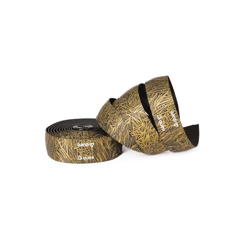 GUEE Attitude Fade Road Bike Handlebar Tape with Shock-Absorbing EVA Foam & Eco-Friendly TPU, Anti-Slip Cycling Bar Tape for Enhanced Grip and a Comfortable Ride (2 Rolls) (Metallic Gold)