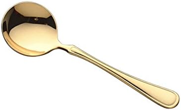 Arazawa Seisakusho 56822 Alphact Marian Soup Spoon, 18-10 Stainless Steel, 24K Gold Finish