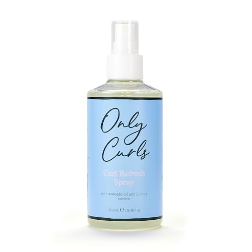 Only Curls Curl Refresh Spray 250ml Curly Hair Product Moisturising Styling Mist Next Day Curl Revitaliser Defined Hydrated & Frizz-Free Curls Without Stickiness For All Curly Hair Types