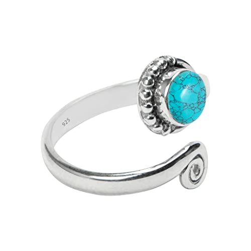 Turquoise Stone Toe Ring 925 Sterling Silver Feet Body Jewellery Handame Toe Ring Gemstone Adjustable Toering For Girls Women Gift Jewellery #TOP3