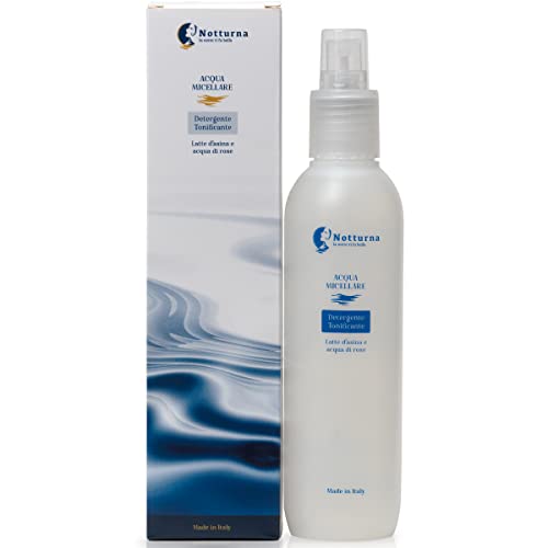 Eau micellaire anti-imperfections lait d'ânesse rose bio soin visage nettoyant démaquillant Italie