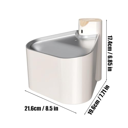 Fuente de agua para gatos de acero inoxidable duradero y elegante para mascotas del hogar 7