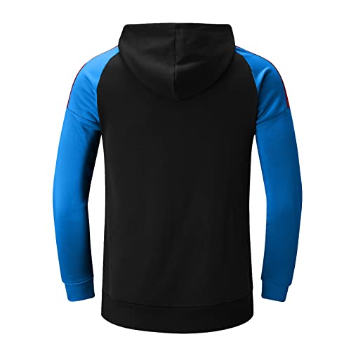 Sanshao Conjunto de moletom masculino com capuz de 2 peças, conjunto esportivo para corrida, corrida