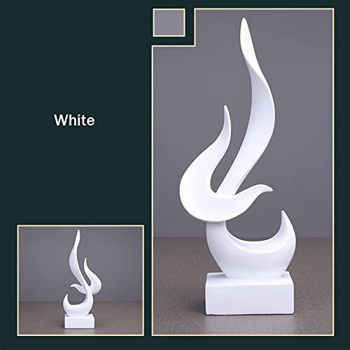 Statue moderne noire et blanche objet de décoration pour salon et bureau