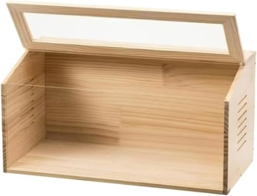 Heuitgs 飼育箱 育雛・養殖専用 ペット小屋 両開き扉? 恒温機能 造景可能 ハムスターケージ 実木製 展開 双開きドア 通気性 飼育育雛箱 保温・換気対応 (60*40*40+B)