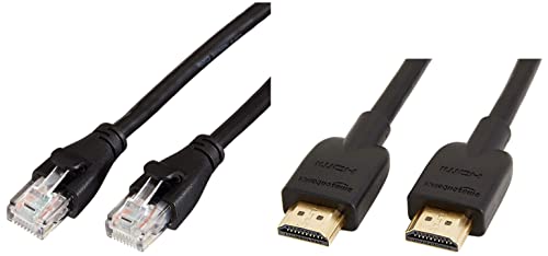 AmazonBasics RJ45 Cat-6 Ethernet Patch/LAN Cable for Personal Computer (4.26 Meters, Black)