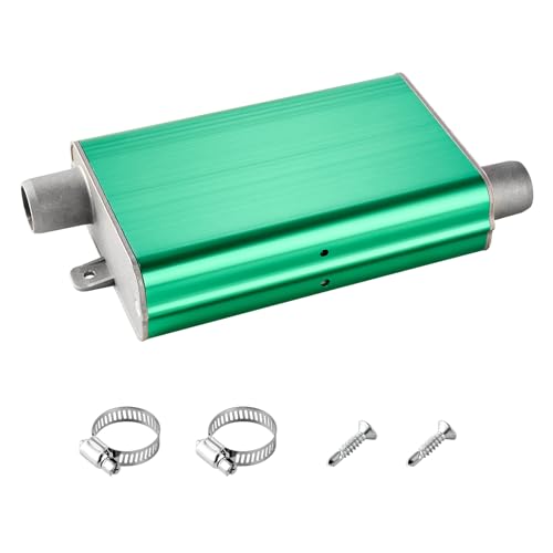 VEVOR Dieselheizungsschalldämpfer Abgasschalldämpfer Set mit 2 Klemmen & Schrauben, Aluminiumlegierung, Standheizungs-Geräuschreduzierer für 2 kW / 5 kW / 8 kW Standheizung