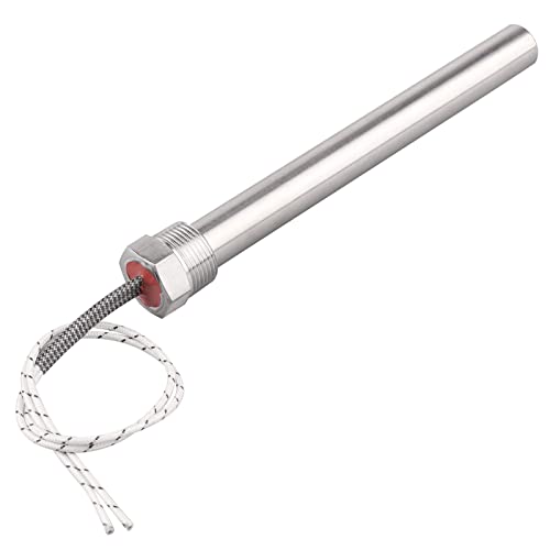 AIICIOO Patronenheizelement 3/4 Zoll 26.4mm Flansch AC 220V 1000W Edelstahl Elektroheizung Eintauchheizkörper