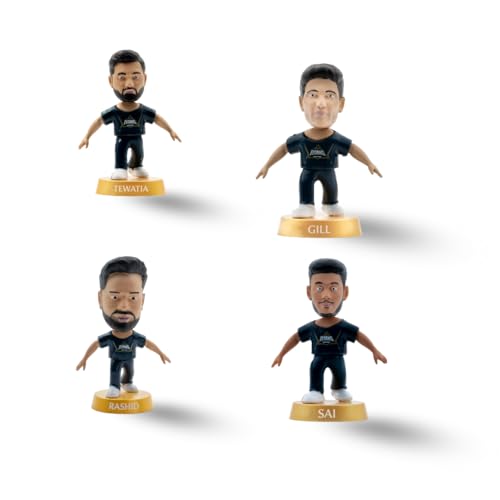 Image of Action Figure, IPL Edition 360 Rotatable Head, Cricket Player for Fans & Collectors (Gujarat Titans Pack of 4)