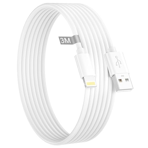 iPhone Charger Cable 3M[Apple MFi Certified],USB to Lightning Cable 3M Long iPhone Lightning Cable Fast Charge iPhone USB Cable iPhone Charging Cable Lead Wire for iPhone 14/13/12/11 Pro Max/XS/7/iPad
