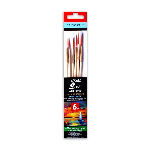 Image of Little Birdie Liner Brush Synthetic Hair Size.0000 000 00 0 1 2 Set of 6 pc