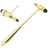 Laja Imports Tromner Neurological Reflex Hammer with Pointed Tip Handle for Cutaneous and Superficial Responses - (Gold) for Educational Use