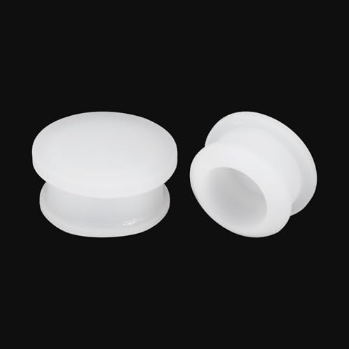 Image of MECCANIXITY Silicone Snap in Locking Hole Plugs Rubber Panel Seal Cover Flush Type Panel Round for Kitchen Rubber Bulkheads Waterproof Sealing Plugs 16mm /0.63 Inch Dia Transparent,Pack of 20