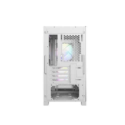 Caja de PC Gaming M-ATX PCCOOLER C3D310 blanca con panel de vidrio templado e ITX flujo de aire 7