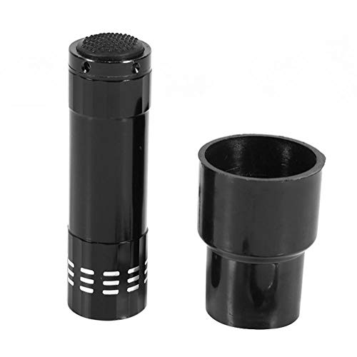 Fishlor Egg Light Tester, 4 Colors Battery Operated Bright Cool LED Light Poultry Egg Candler Tester Lamp Incubator New, Egg Candler, Egg Incubator(Black)