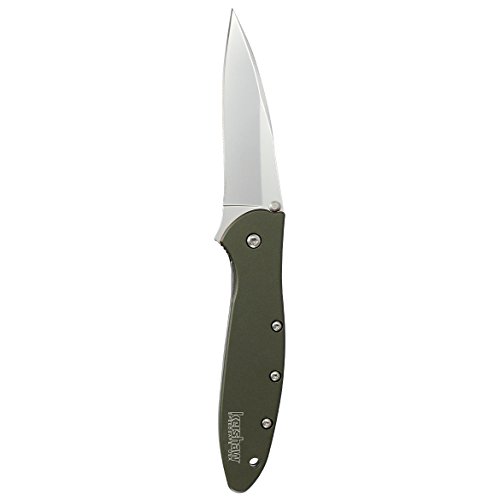 Image of Kershaw Leek, BlackWash Pocket Knife (1660BLKW); 3 Sandvik 14C28N Steel Blade, 410 Stainless Steel Handle, BlackWash Finish, SpeedSafe Assisted Open, Frame and Tip Locks, Reversible Pocketclip; 3 OZ