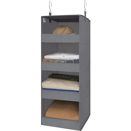 Granny Says HANGINGCLOSETSHELVES-N4 4-Shelf Hanging Organizer, Closet Hanging Shelves cover