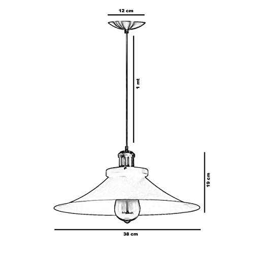 Lustre Pendente Industrial 38 Cm Vintage Retro Nordic Loft