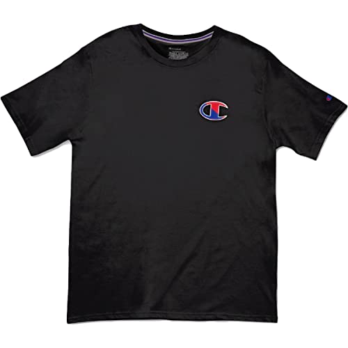Champion Mens Cotton Logo Sleep Tee Black L