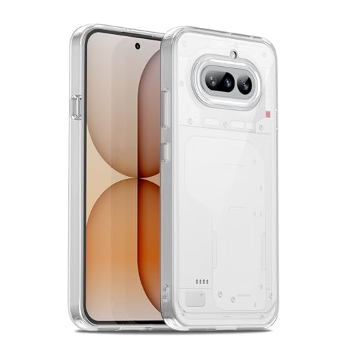 Image of Case for Nothing Phone 4a, Military Grade Drop Protection Phone Case, Yellowing Resistant, Anti-Scratch Hard PC Back, Shockproof Hard Ultra-Thin Protective Cover, Clear