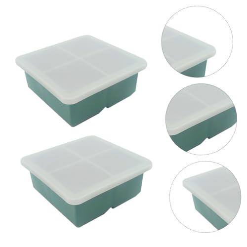 Alipis 2Pcs Silicone Ice Cube Tray con Tapa miniatura 6