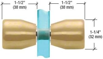 CRL Satin Brass Back-to-Back Bow-Tie Style Knob