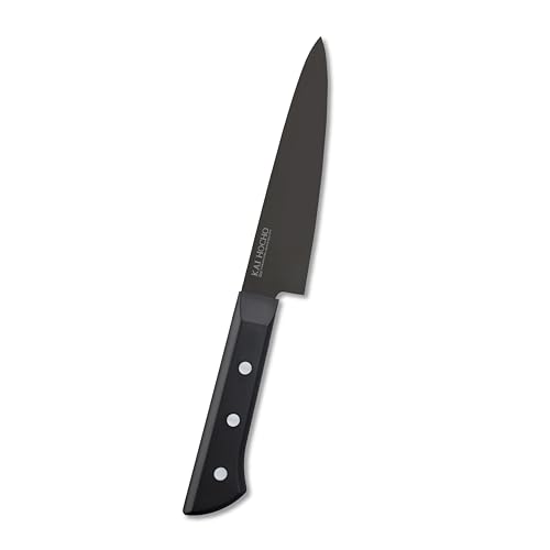 Image of KAI Hocho Japanese Premium Petty Kitchen /Vegetable Knife, 4.8 Inch Blade, Gold, Stainless Steel (Black)