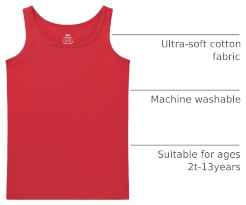 Image of QBK 2T-13Years Girls Tank Tops Cotton Dance Basic Sleeveless Undershirts | Gymnastics Ballet Dancewear