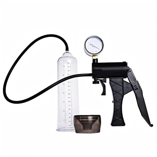 Pompe a Penis avec Manomètre Sex Toys Pompes à Pénis Manuelle avec 6 Anneaux pour Agrandir Son Pénis Pompe Penis avec Lignes Graduées pour l'Exercice de l'Erection du Pénis Masculin (A)