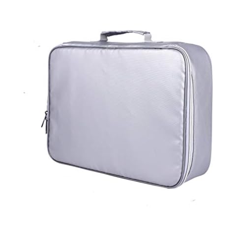 Large Capacity Multilayers Fireproof Document Bags - Fire Safe Combination Lock Box Bag - Waterproof Storage Safety for Files, Money, Passport, Jewelry, Valuables - 14.4X 10.8 x 4 inches Cover