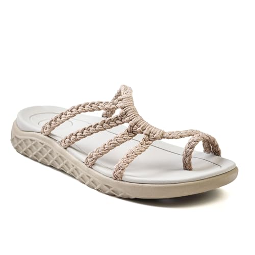 Plaka Wave Flip Flops for Women with Arch Support Comfortable Womens Flip Flops for Walking Lightweight Vegan Summer Sandals Water Resistant and Stylish Beach Slides Brazilian Sand Size 9