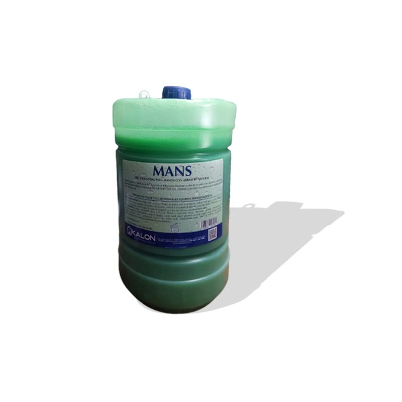 Mans. Gel industrial para manos con arrastre natural. 4 litros.