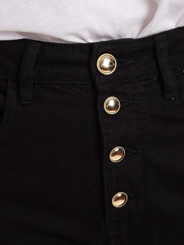 Jeans donna nero Yes-zee P337 en denim premium et finitions soignées - 4