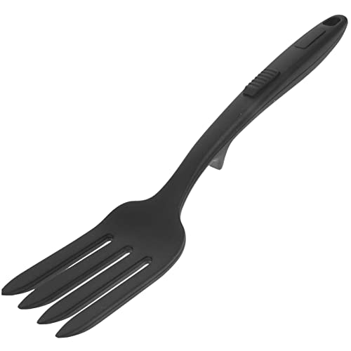 GRIRIW Ergonomic Silicone Large Fork Kitchen Food Fork Nonstick for Cooking for Spaghetti Noodles Family Restaurant Use