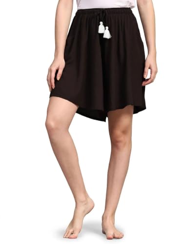 Image of B STORIES Women's Viscose Printed Lounge Culotte Shorts (Pack of 2)