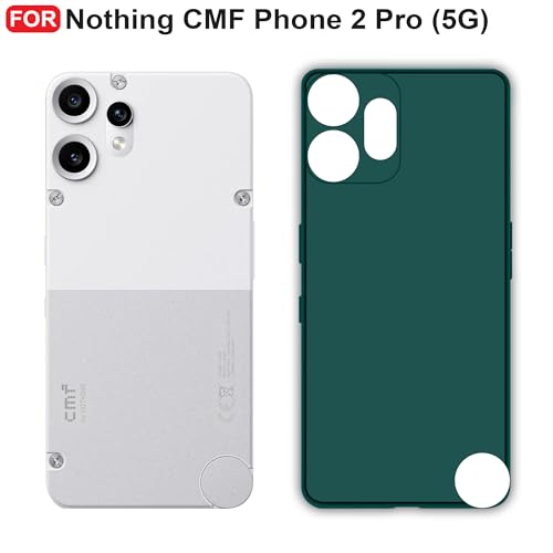 Image of CEDO Back Cover for Nothing CMF Phone 2 Pro (5G) | Camera Bump Protection & Inner Velvet Fabric Lining | Ultra Slim Matte Soft Rubberised Case Cover (Green)