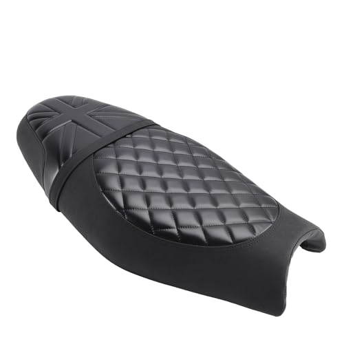 Cojín de asiento Topteng de pasajero y jinete Black B para Street Twin Speed Twin 900