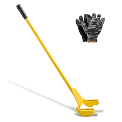 VEVOR Pallet Buster Tool with 41‘’ Carbon Steel Handle, Heavy Duty Wrecking Pry Bar, Articulating Head Deck Board Removal Tool for Non-Damaging Wooden Pallet & Deck Removal