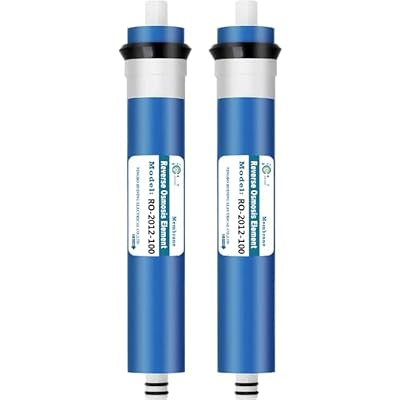 Huining Reverse Osmosis Membrane Residential RO Membrane Water Filter Cartrige Replacement for 5-Stage Home Drinking Water Filtration System Household Water Purifier… (100GPD membrane*2)